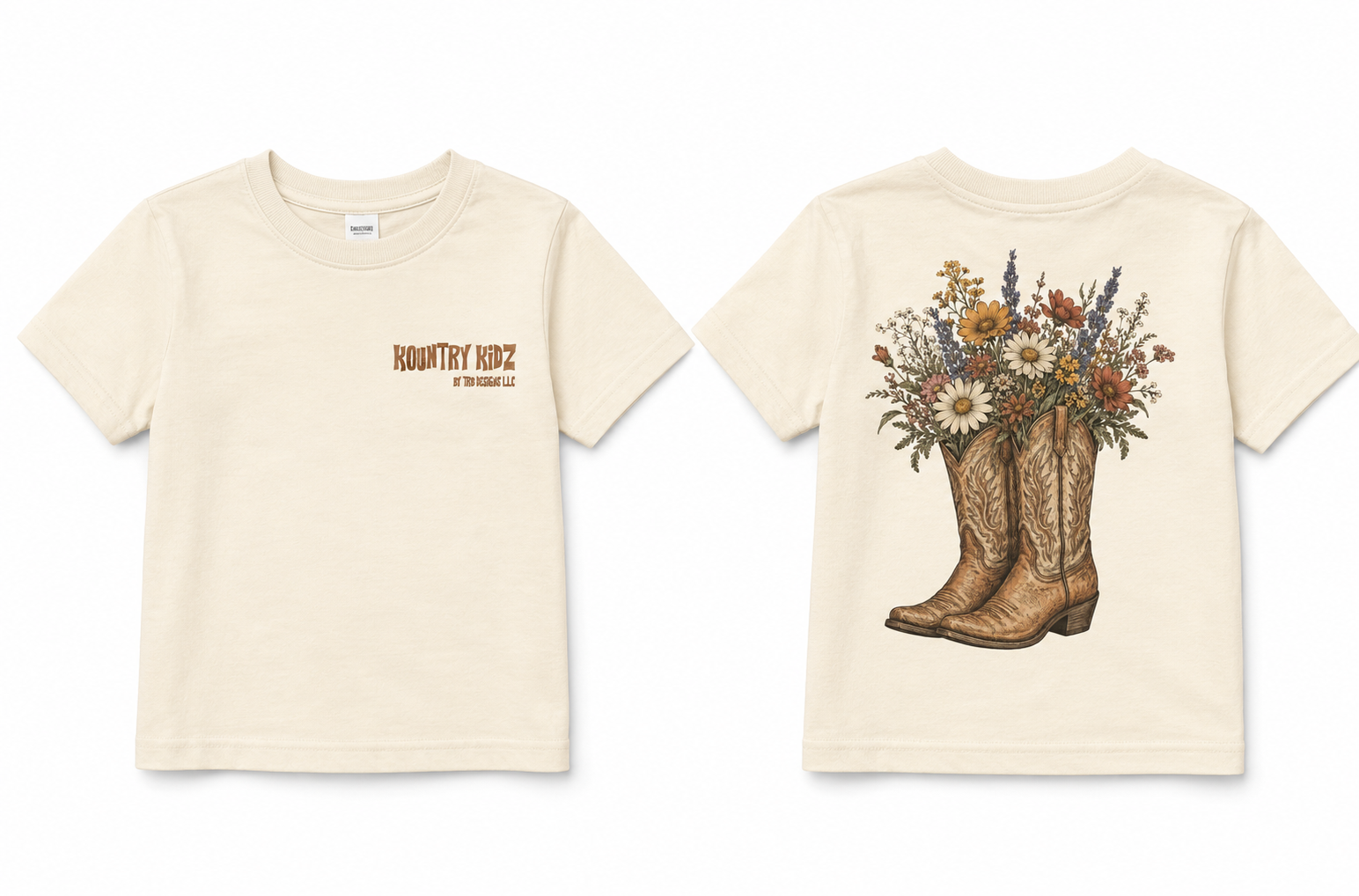 Kountry Kidz Collection, boots with flowers.